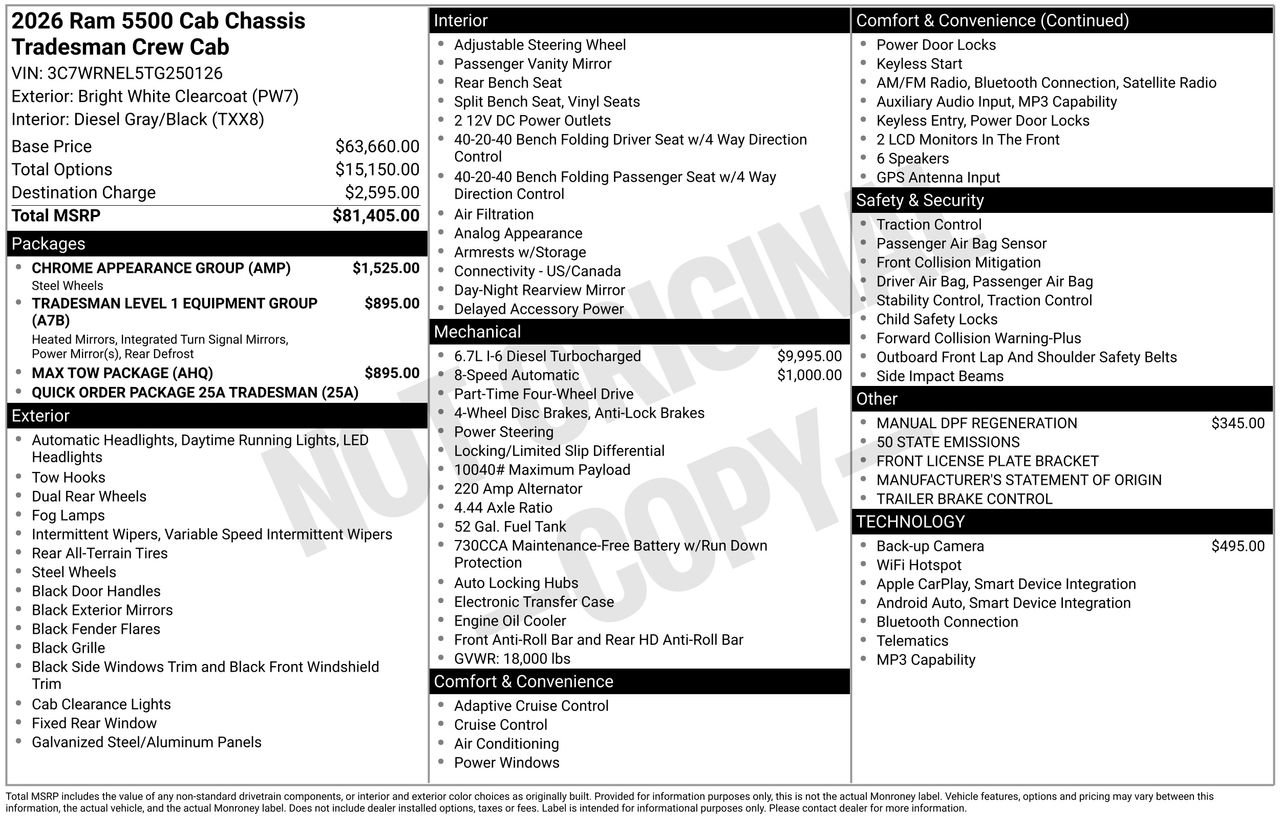 New 2026 RAM 5500 Tradesman w/ Chrome Appearance Group image 33