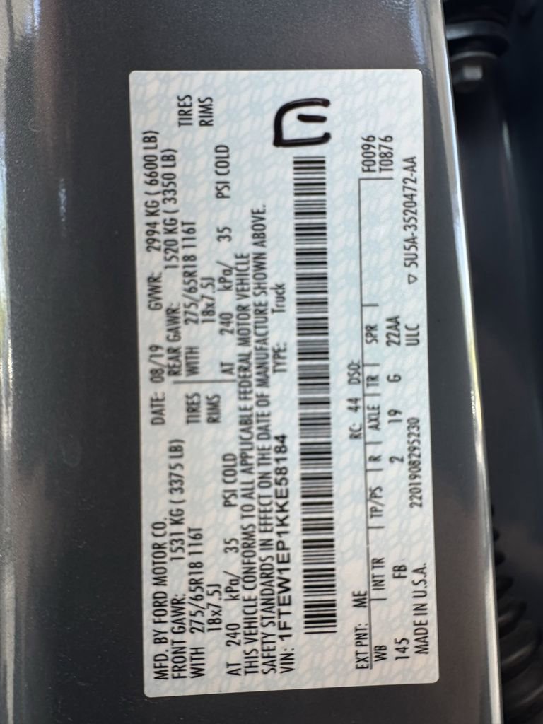Used 2019 Ford F150 XLT w/ Equipment Group 302A Luxury AWD/4WD image 28