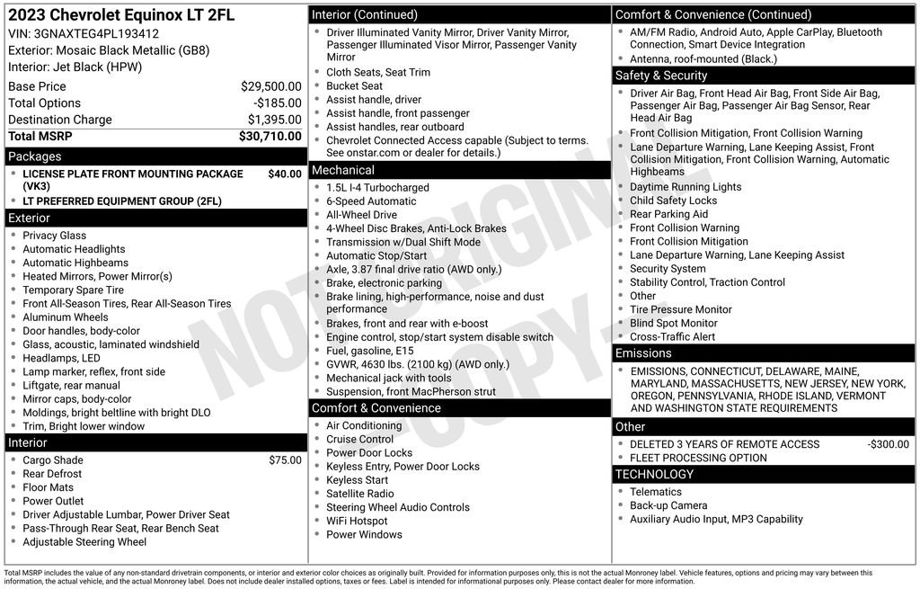 Used 2023 Chevrolet Equinox LT image 36