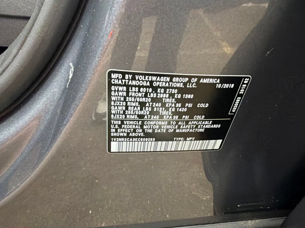 Used 2019 Volkswagen Atlas SEL Premium AWD/4WD image 10