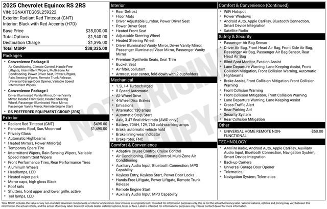 Used 2025 Chevrolet Equinox RS AWD/4WD image 25