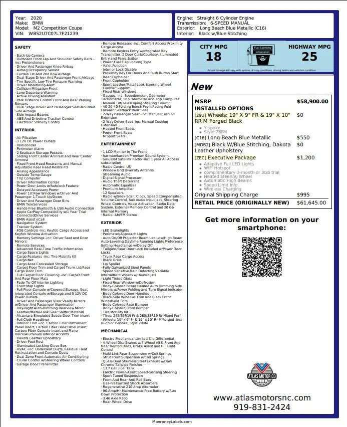 Used 2020 BMW M2 Competition w/ Executive Package image 4