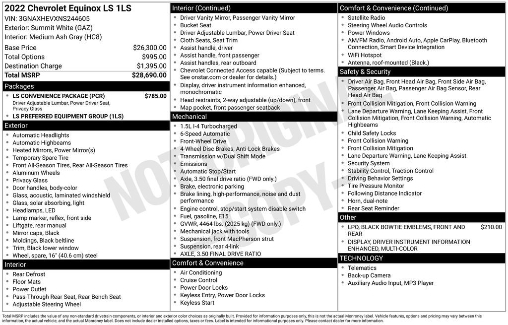 Certified 2022 Chevrolet Equinox LS w/ LS Convenience Package image 40