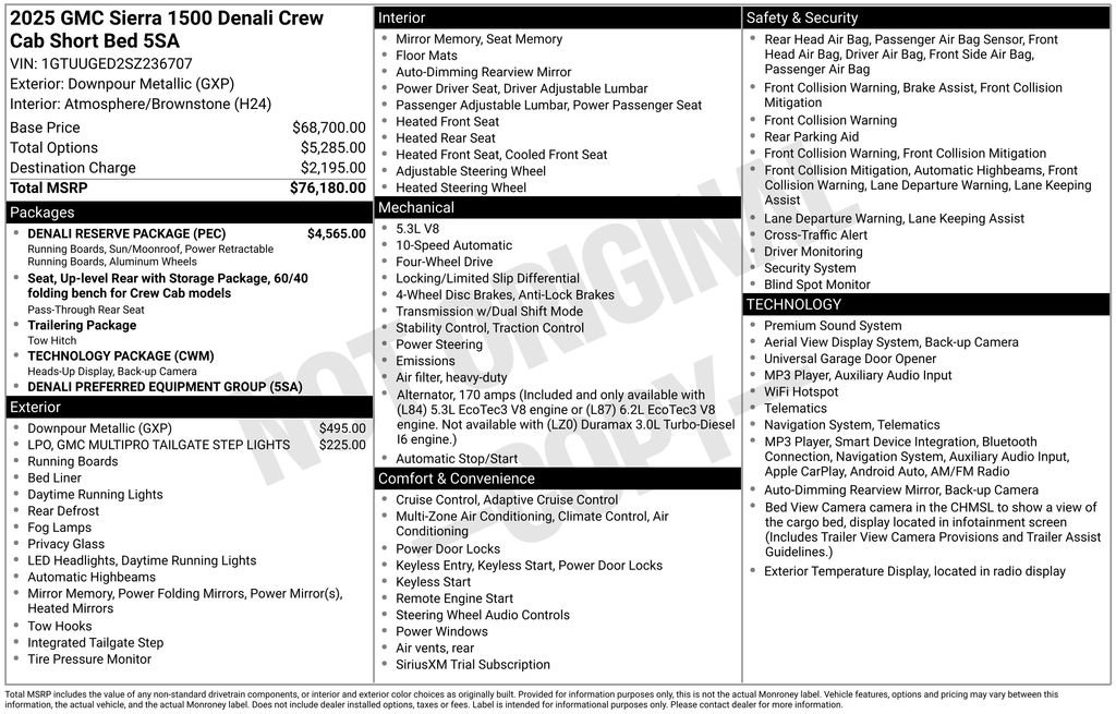 Certified 2025 GMC Sierra 1500 Denali w/ Denali Reserve Package AWD/4WD image 46