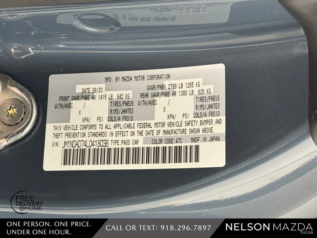 Used 2020 MAZDA MX-5 Miata Grand Touring w/ Appearance Package RWD image 51