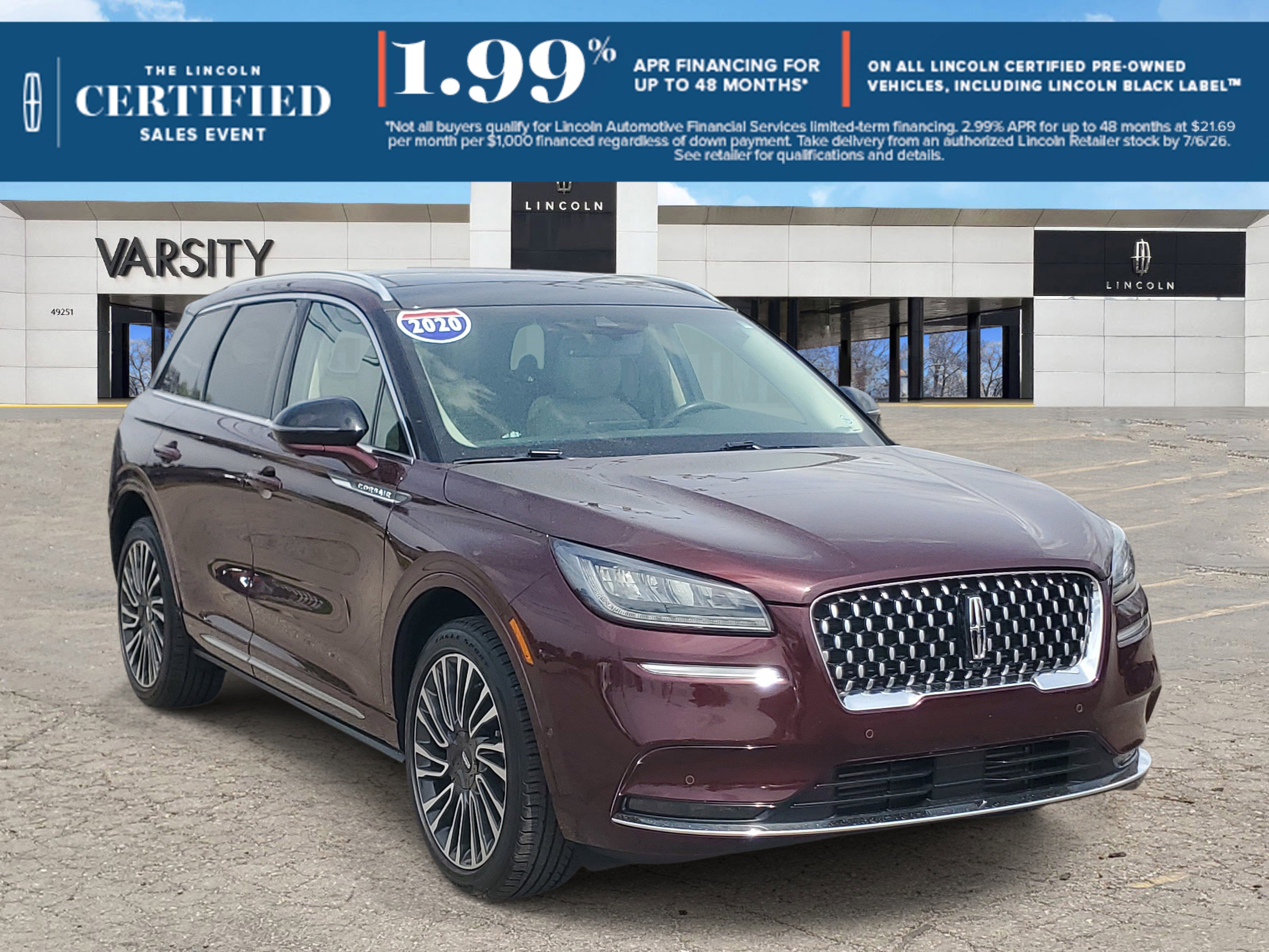 Certified 2020 Lincoln Corsair Reserve w/ Equipment Group 201A AWD/4WD image 1