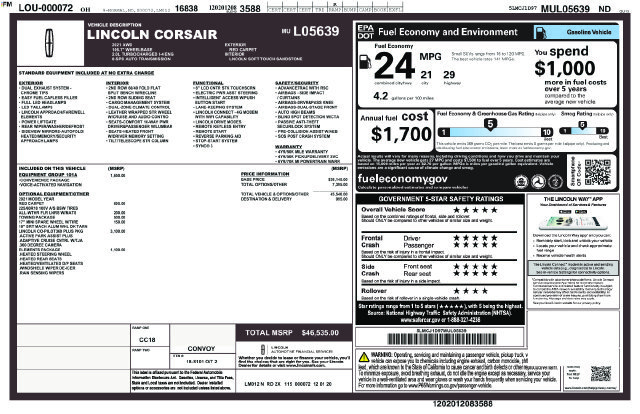 Used 2021 Lincoln Corsair AWD image 37
