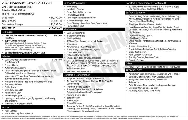 New 2026 Chevrolet Blazer EV SS AWD/4WD image 2