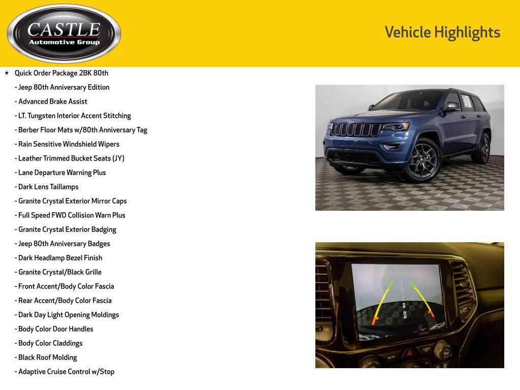 Used 2021 Jeep Grand Cherokee Limited w/ Quick Order Package 28K 80th AWD/4WD image 8