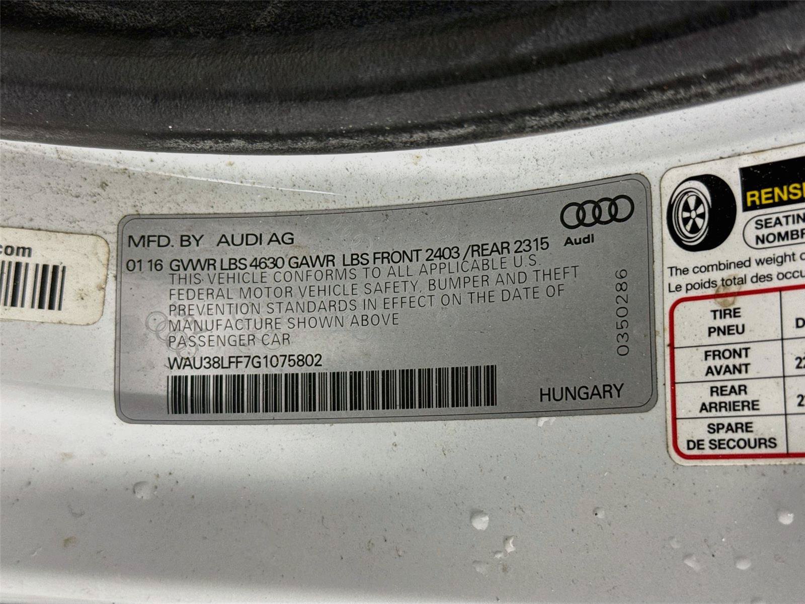 Used 2016 Audi A3 2.0T Premium Plus w/ Premium Plus Package AWD/4WD image 9