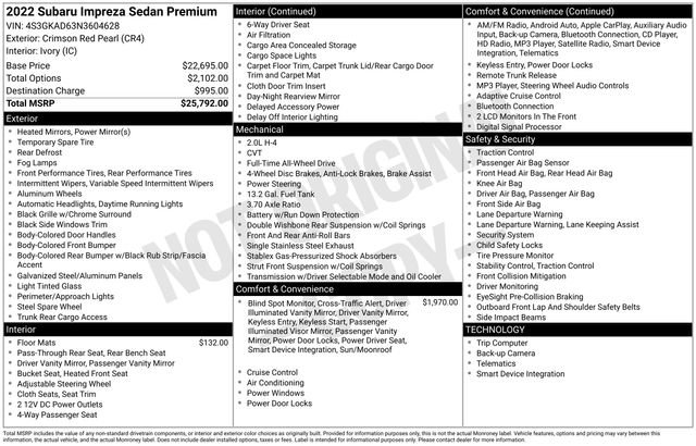 Used 2022 Subaru Impreza Premium image 21
