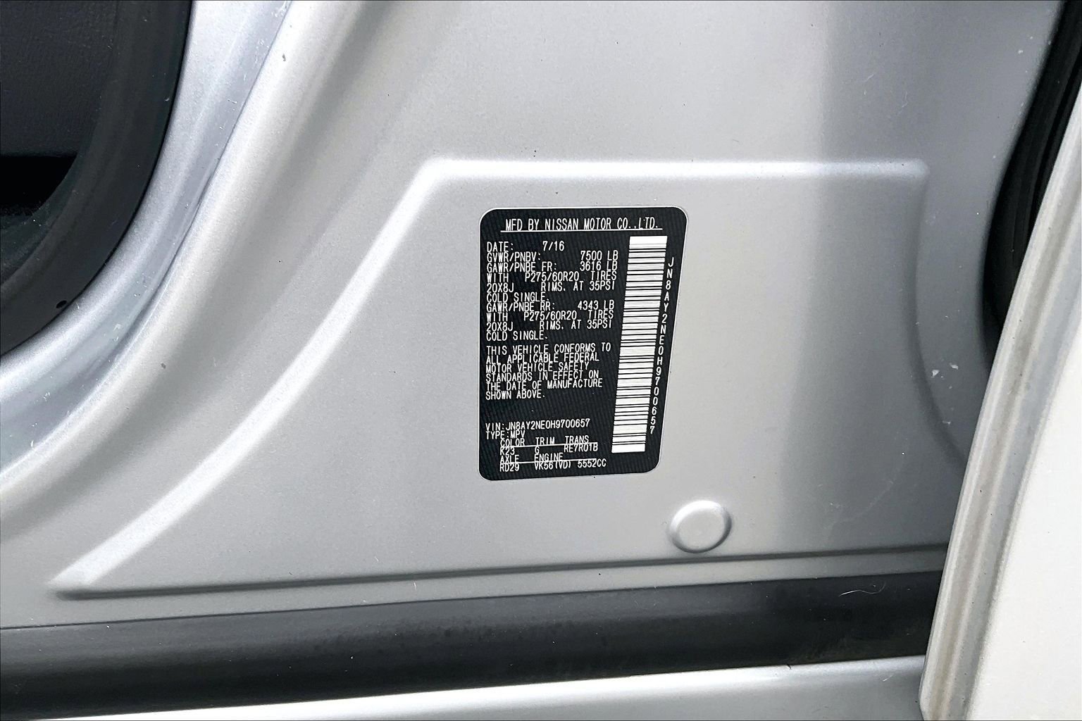 Used 2017 Nissan Armada Platinum w/ Captain Seat Package AWD/4WD image 18