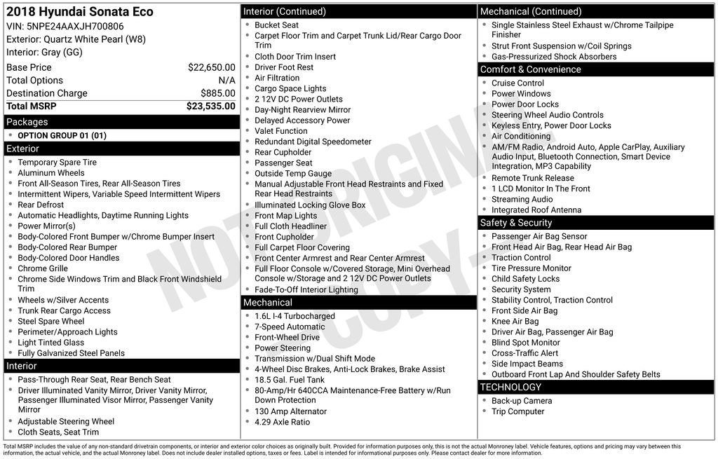 Used 2018 Hyundai Sonata ECO image 12