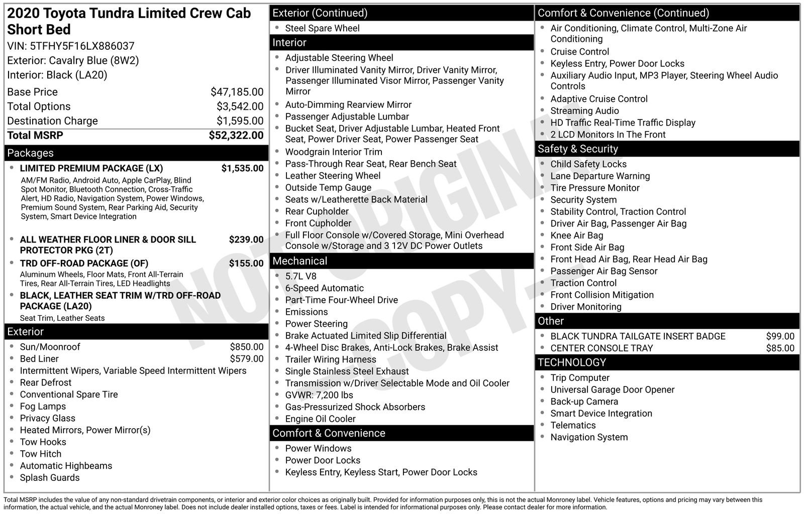 Used 2020 Toyota Tundra Limited AWD/4WD image 37