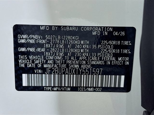 New 2026 Subaru Outback Premium AWD/4WD image 30