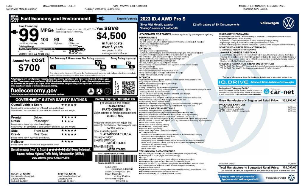 Used 2023 Volkswagen ID.4 Pro S AWD/4WD image 4