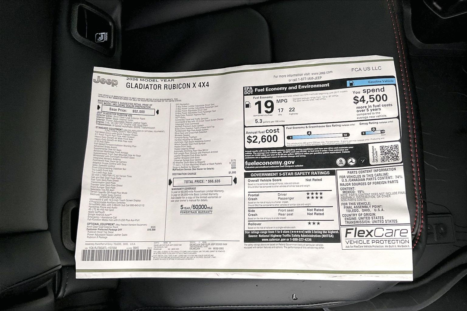 New 2026 Jeep Gladiator Rubicon AWD/4WD image 15