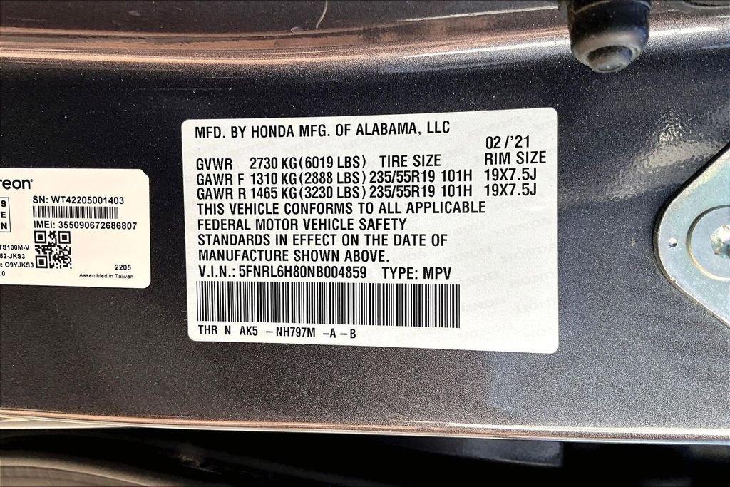 Used 2022 Honda Odyssey Touring image 16