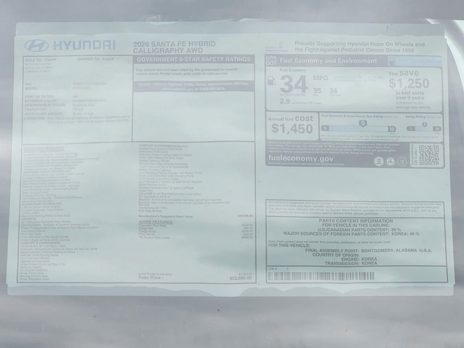 New 2026 Hyundai Santa Fe Calligraphy AWD/4WD image 10