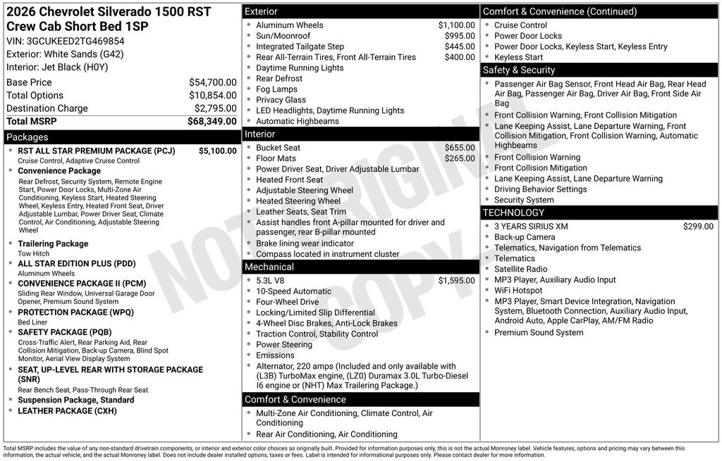 New 2026 Chevrolet Silverado 1500 RST w/ RST All Star Premium Package AWD/4WD image 4