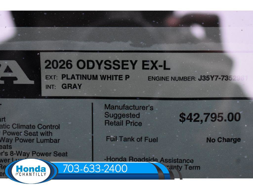 New 2026 Honda Odyssey EX-L image 40