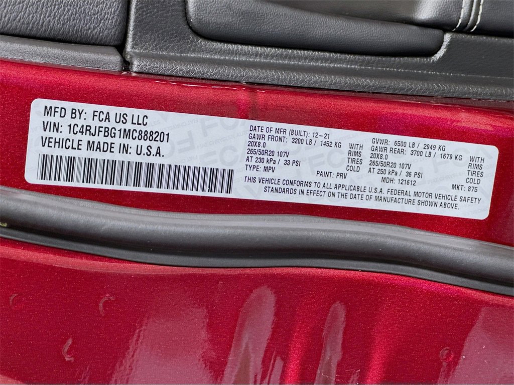 Used 2021 Jeep Grand Cherokee Limited w/ Quick Order Package 2GK 80th image 33