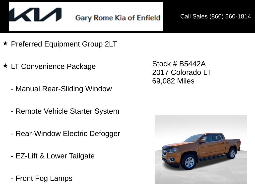 Used 2017 Chevrolet Colorado LT w/ LT Convenience Package RWD image 7