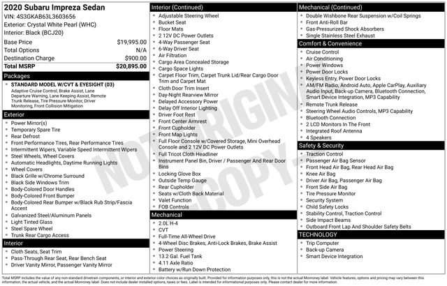 Used 2020 Subaru Impreza 2.0i image 33