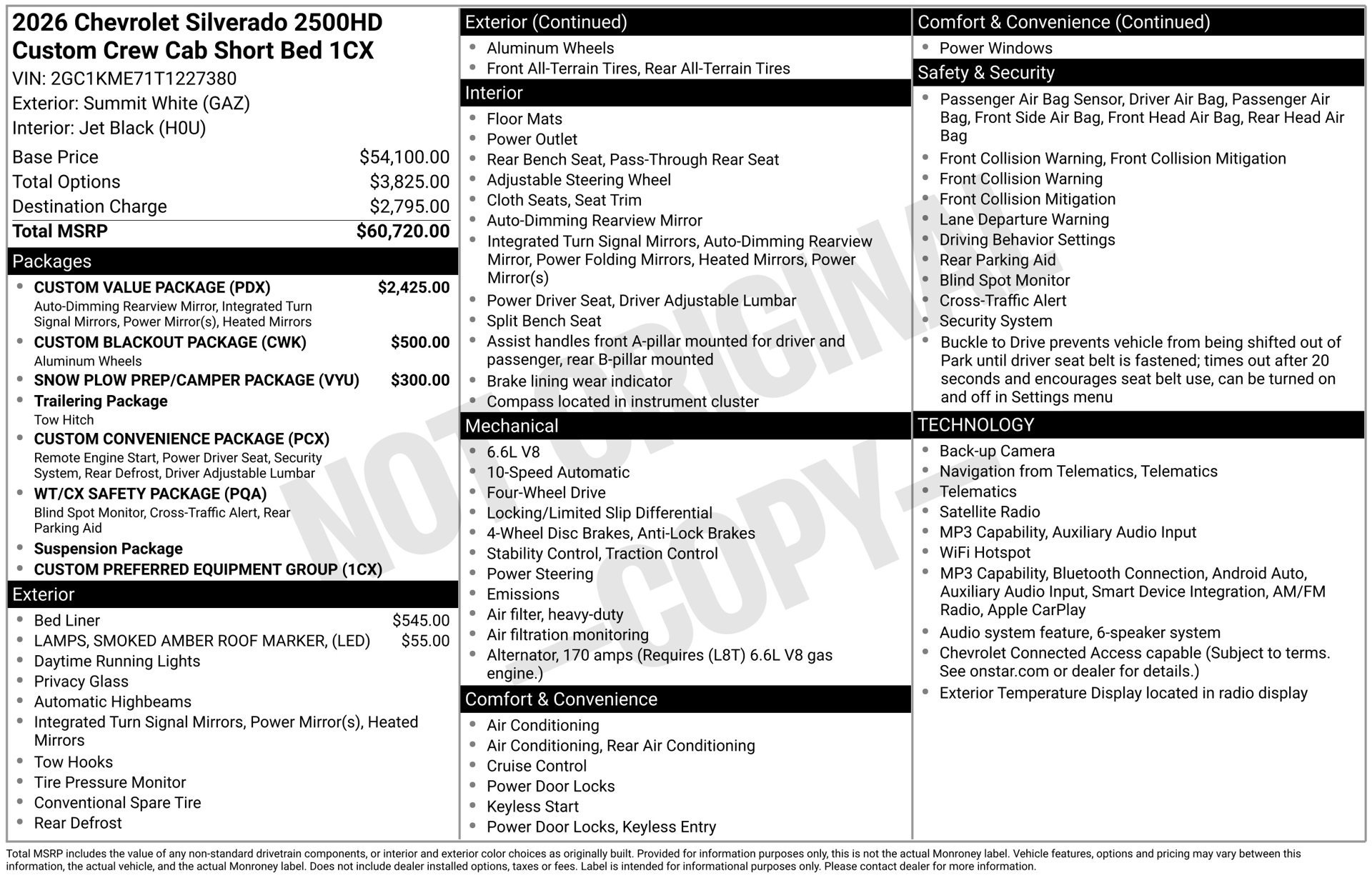New 2026 Chevrolet Silverado 2500 Custom w/ Custom Value Package AWD/4WD image 3