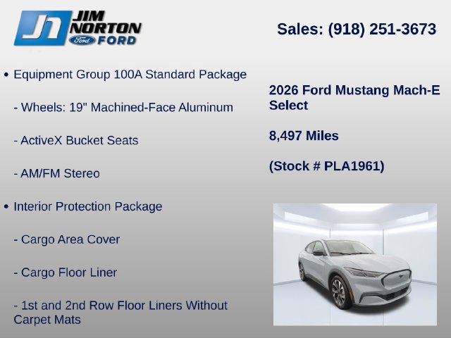 Certified 2026 Ford Mustang Mach-E Select w/ Interior Protection Package RWD image 8