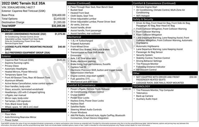 Used 2022 GMC Terrain SLE w/ Driver Convenience Package image 33