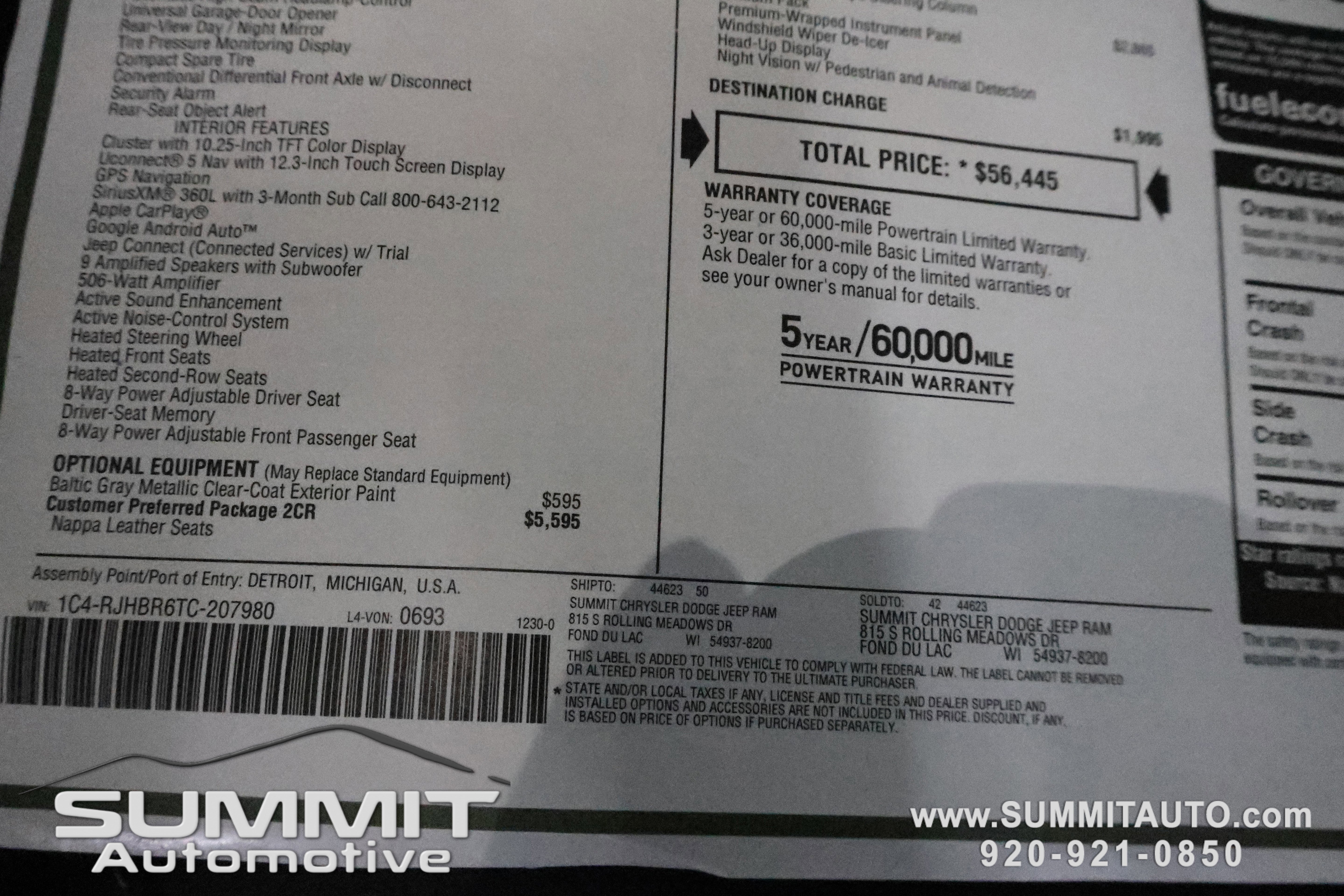 New 2026 Jeep Grand Cherokee Limited Reserve image 71