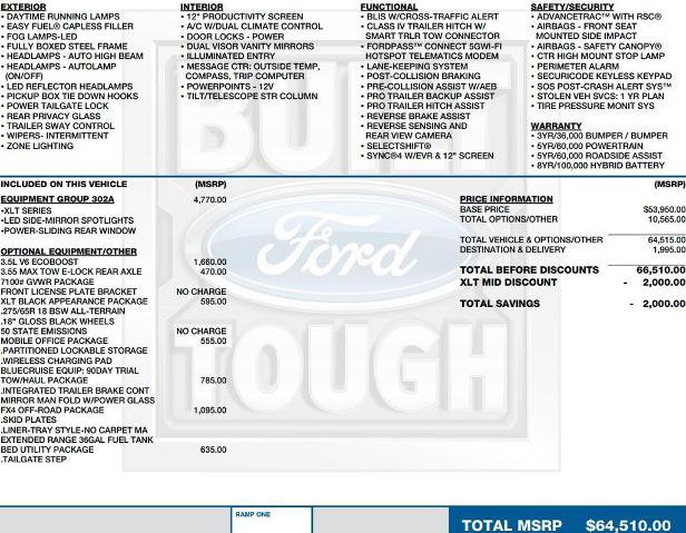 Certified 2024 Ford F150 XLT w/ Equipment Group 302A MID AWD/4WD image 2