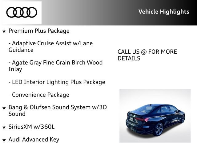 Used 2023 Audi A3 2.0T Premium Plus w/ Premium Plus Package image 38