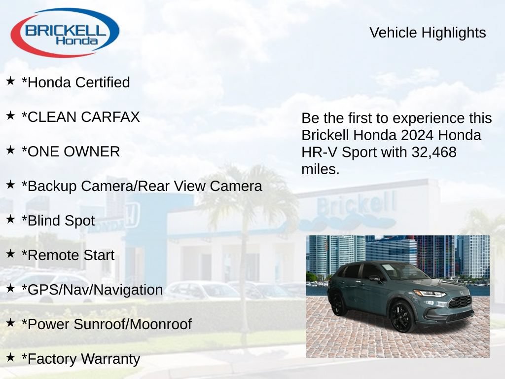 Certified 2024 Honda HR-V Sport image 9