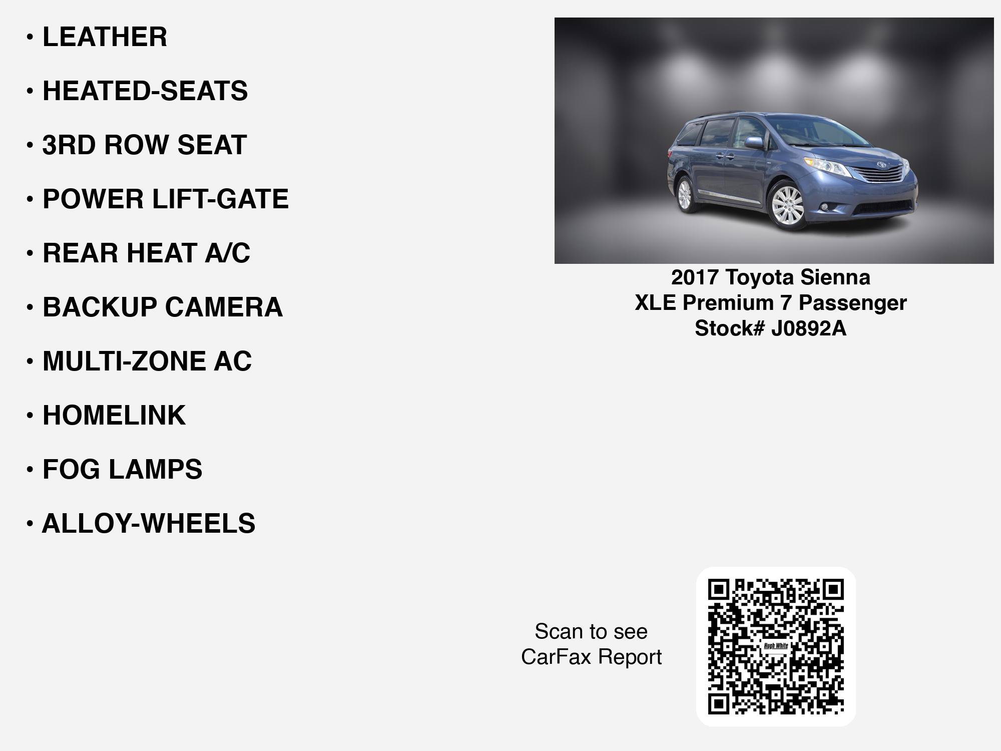 Used 2017 Toyota Sienna XLE Premium AWD/4WD image 37