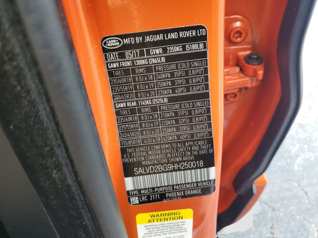 Used 2017 Land Rover Range Rover Evoque HSE Dynamic image 35