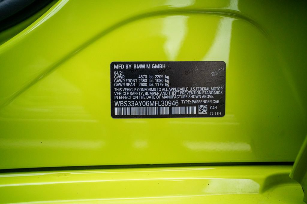 Used 2021 BMW M3 Competition w/ M Carbon Exterior Package RWD image 65