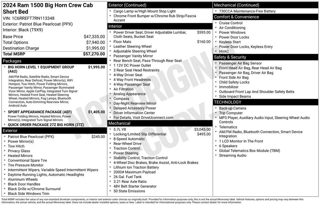Used 2024 RAM 1500 Big Horn RWD image 8