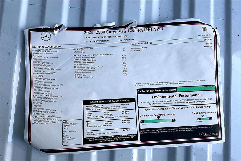 New 2025 Mercedes-Benz Sprinter 2500 image 19