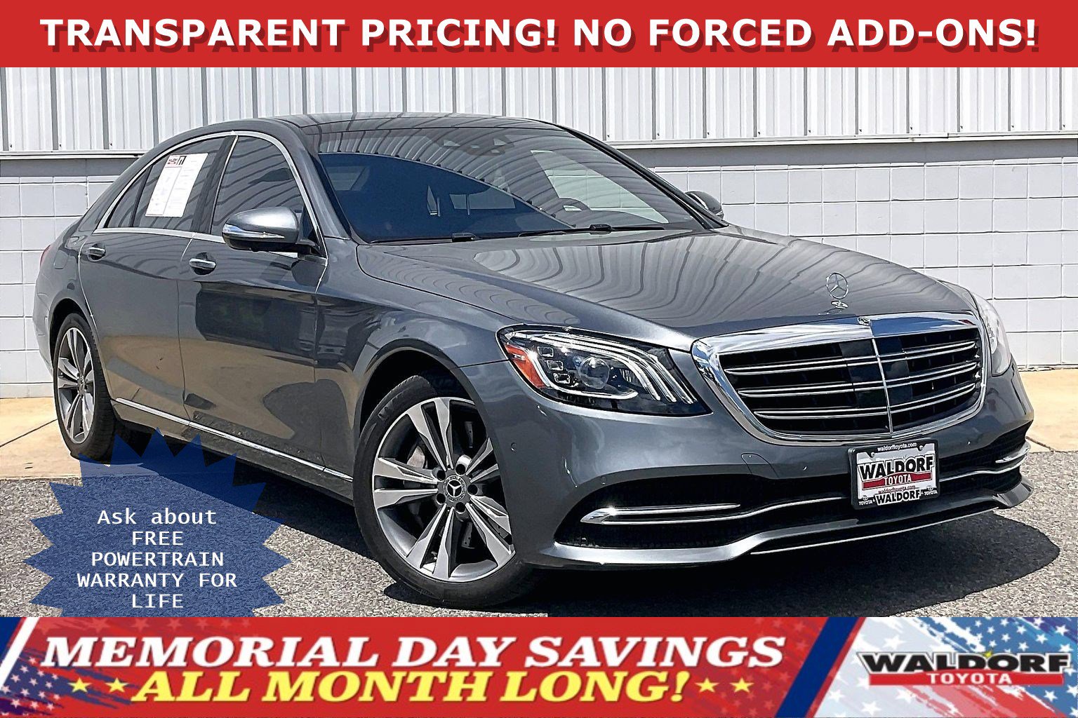 Used 2019 Mercedes-Benz S 450 4MATIC Sedan w/ Premium Package