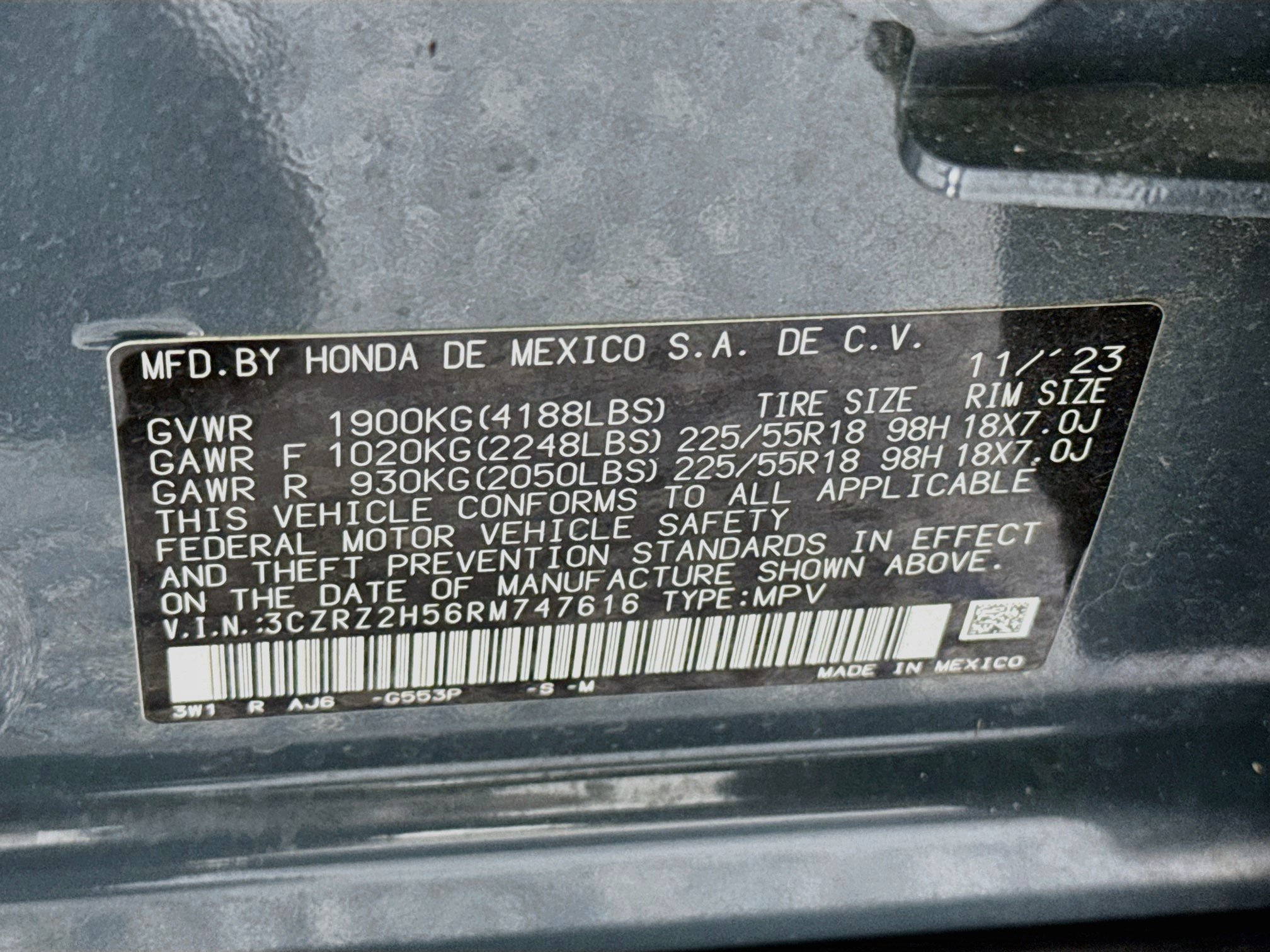 Certified 2024 Honda HR-V Sport image 30