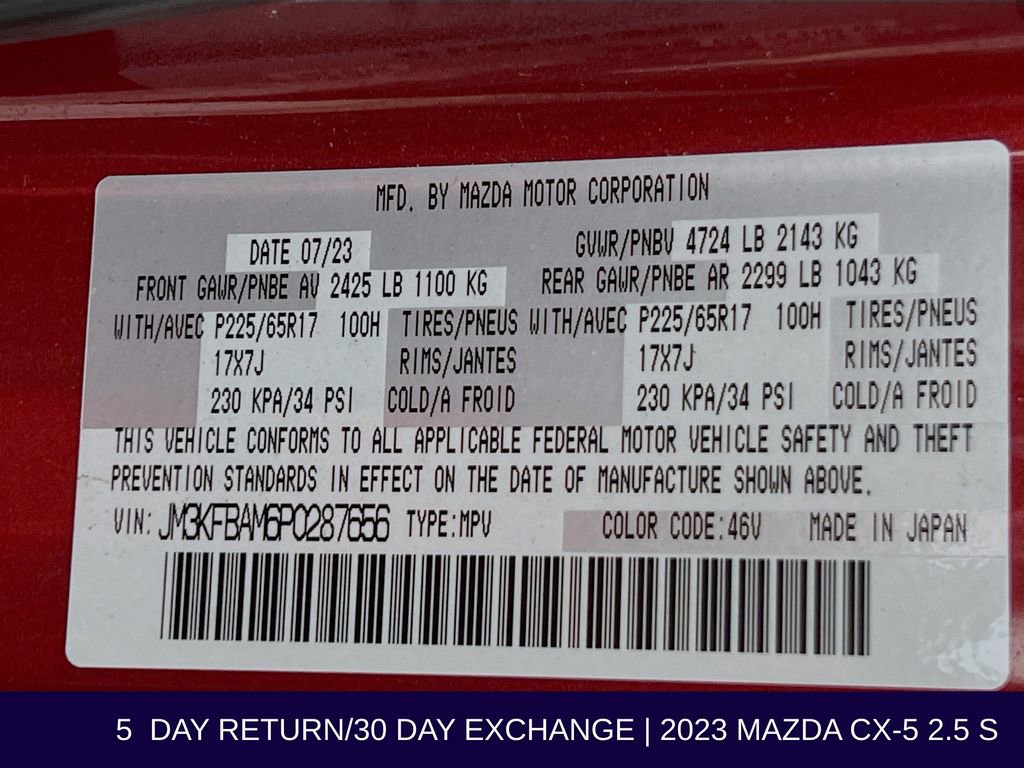 Used 2023 MAZDA CX-5 AWD 2.5 S image 35