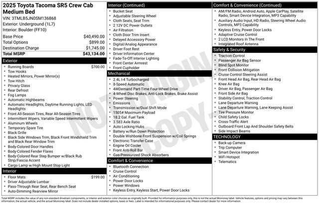 Used 2025 Toyota Tacoma SR5 AWD/4WD image 33