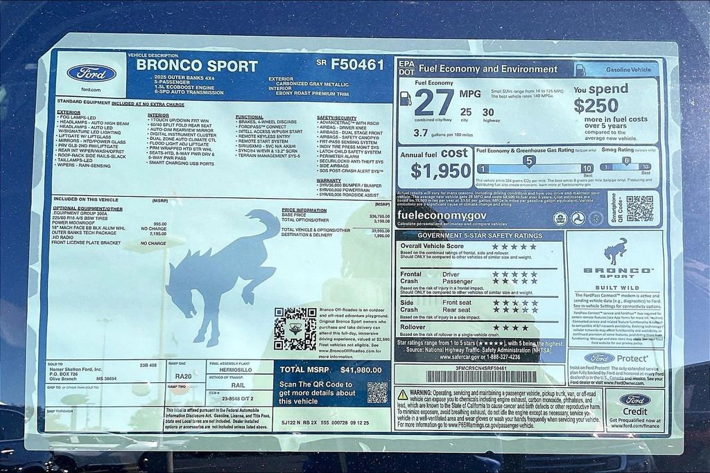 New 2025 Ford Bronco Sport Outer Banks w/ Outer Banks Tech Package+ image 14