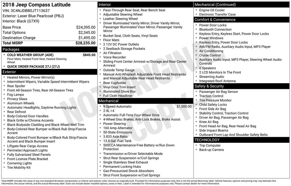 Used 2018 Jeep Compass Latitude w/ Cold Weather Group image 39