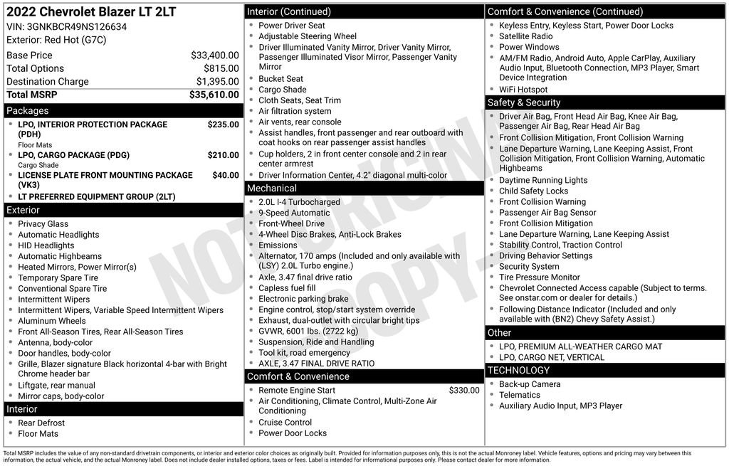 Used 2022 Chevrolet Blazer LT image 3