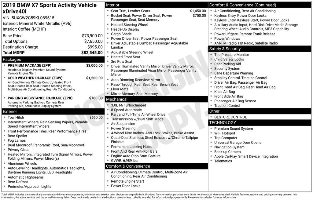 Used 2019 BMW X7 xDrive40i w/ Premium Package image 5