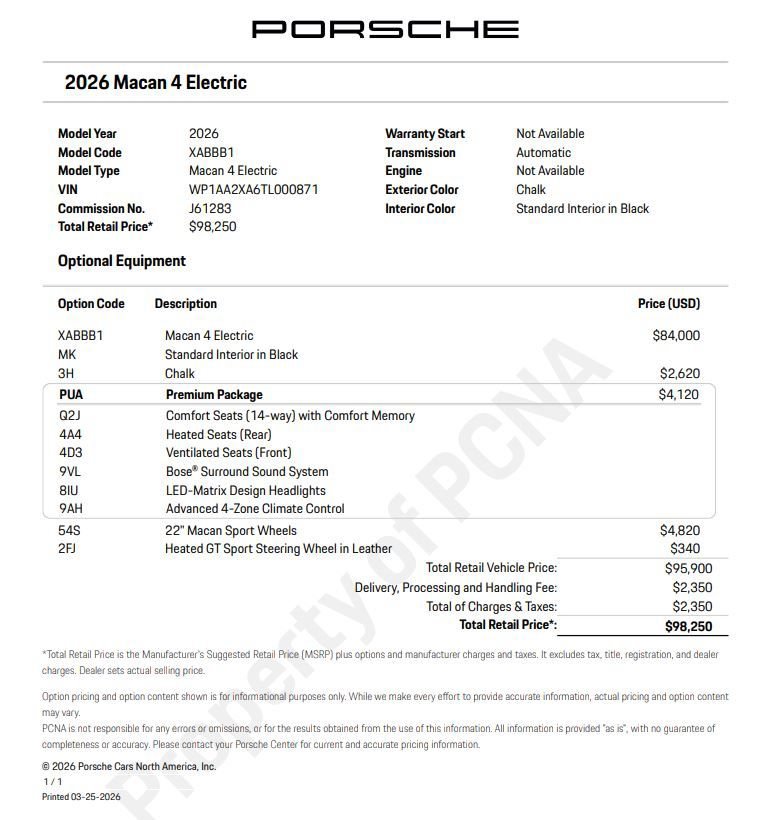 New 2026 Porsche Macan 4 Electric AWD/4WD image 6