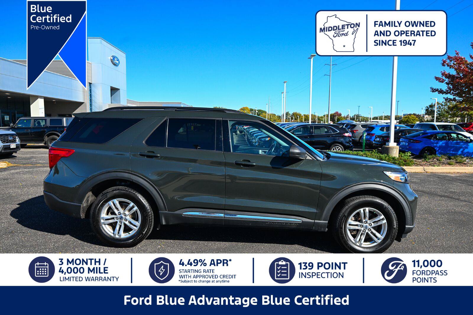 Certified 2022 Ford Explorer XLT w/ Equipment Group 202A AWD/4WD image 1